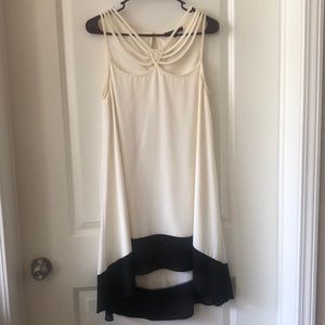 White formal shift dress